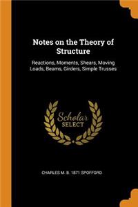 Notes on the Theory of Structure: Reactions, Moments, Shears, Moving Loads, Beams, Girders, Simple Trusses