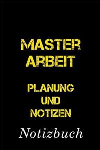 Masterarbeit Planung und Notizen Notizbuch