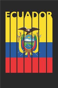 Vintage Ecuador Notebook - Retro Ecuador Planner - Ecuadorian Flag Diary - Ecuador Travel Journal