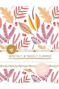 Monthly & Weekly Planner 2019 - 2020 with Gratitude Journal, Habit & Mood Tracker, TO-DO Lists