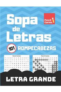 Sopa de Letras: 101 Rompecabezas, Letra Grande, Para Adultos