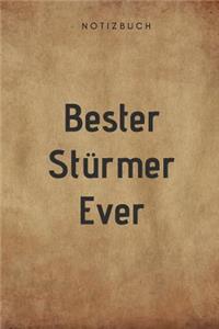 Bester Stürmer Ever Notizbuch