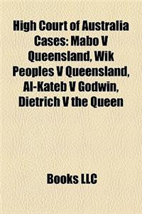 High Court of Australia Cases