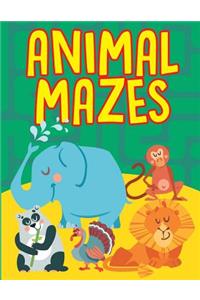 Animal Mazes: Animal Coloring Fun for Children