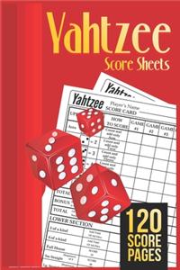 Yahtzee Score Sheets