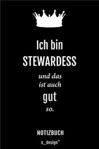 Notizbuch für Stewards / Stewardessen / Stewardess / Flugbegleiter / Flugbegleiterin