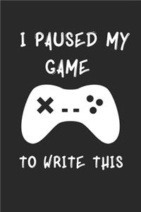 I Paused My Games to Write This