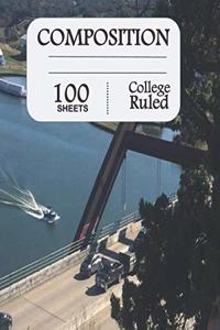Composition Notebook College Ruled Austin Texas bridge view