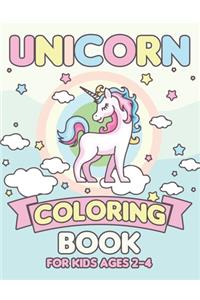 Unicorn Coloring Book for Kids Ages 2-4