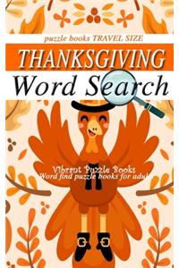THANKSGIVING word search puzzle books travel size
