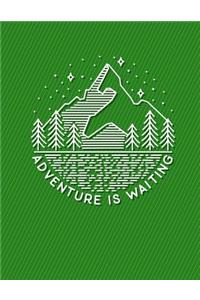 Adventure Is Waiting Notebook - 5x5 Quad Ruled