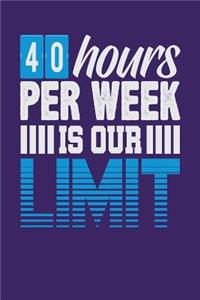 40 Hours Per Week is Our Limit