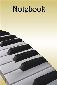 Notebook: Piano Wavy, Gold Bg - Bespoke, Personalised Books. Contact Us If You Would Like Your Own Image, Name or Other Text on a Book.