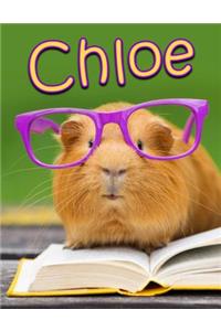 Chloe: Cute Guinea Pig Themed Personalized Book with Name and Lined Pages That Can Be Used as a Journal or Notebook