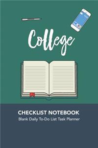 College Checklist Notebook