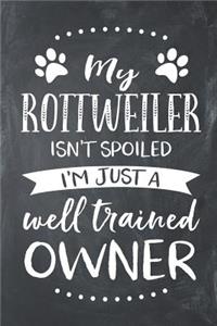 My Rottweiler Isn't Spoiled I'm Just a Well Trained Owner