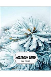 Notebook Lined Icy Flower: Notebook Journal Diary
