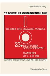 23. Deutscher Soziologentag 1986