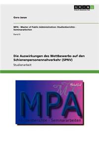 Die Auswirkungen des Wettbewerbs auf den Schienenpersonennahverkehr (SPNV)