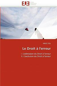 Droit À l'Erreur