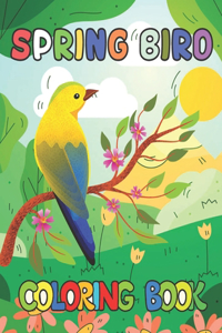 Spring Bird coloring book