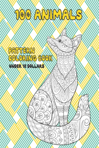 Pattern Coloring Book - 100 Animals - Under 10 Dollars