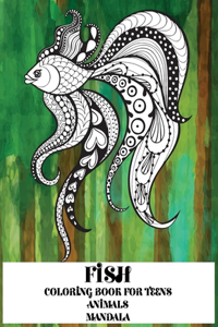 Mandala Coloring Book for Teens - Animals - Fish