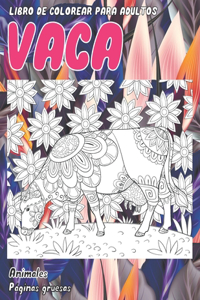 Libro de colorear para adultos - Páginas gruesas - Animales - Vaca