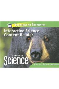 Harcourt School Publishers Science: Interactive Science Cnt Reader Reader Student Edition Science 08 Grade 4