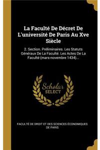 La Faculté De Décret De L'université De Paris Au Xve Siècle