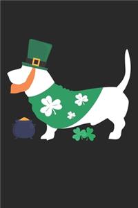 Basset Hound Journal - Basset Hound Notebook - St. Patricks's Day Gift for Basset Hound Lovers