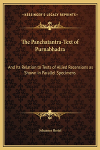 The Panchatantra-Text of Purnabhadra