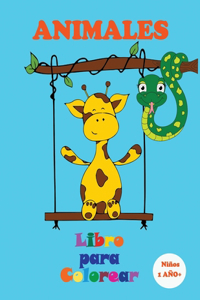 Animales - Libro para Colorear (Niños 1 AÑO+)