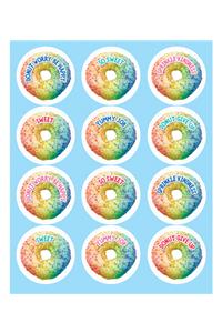 Industrial Cafe Rainbow Donuts Motivational Stickers