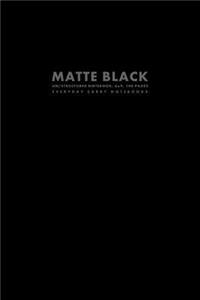 Matte Black Un/structured Notebook, 6x9, 100 Pages