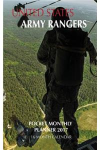 United States Army Rangers Pocket Monthly Planner 2017