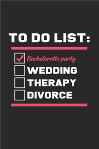 To do list bachelorette party wedding