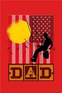 American Flag Dad Lineman Electric Cable