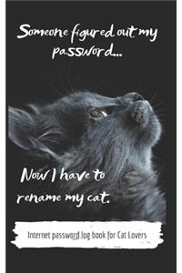 Internet Password Log Book for Cat Lovers