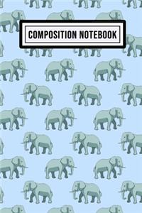Elephant Wide Ruled Composition Notebook