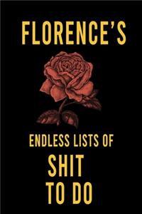 Florence's Endless Lists of Shit to do