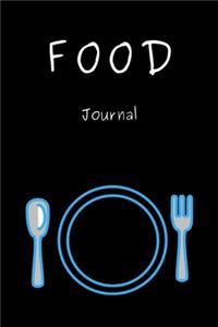 Food Journal: Diary Notebook Novelty Gift for Health Lover,6"x9" Daily Food & Activity Journal, Meal & Activity Tracker,100 pages, white papers, Dish & Spoon cove