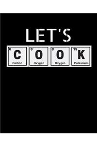 Let's Cook: Blank Recipe Journal, Science Chemistry - 7.5" x 9.25