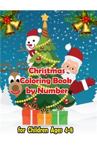 Christmas Coloring Book by Number for Children Ages 4-8