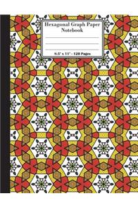 Hexagonal Graph Paper Notebook. 8.5