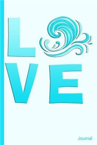 Love Word with Ocean Wave Journal