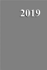 Gray Grey Color 2019 Journal Simple Plain All Grey Gray
