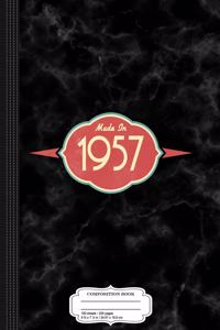 Retro Made in 1957 Composition Notebook