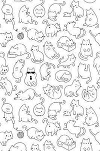 Bullet Journal Notebook for Cat Lovers Fun Cat Pattern 12