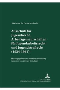 Akademie Fuer Deutsches Recht 1933-1945- Protokolle Der Ausschuesse- Ausschuß Fuer Jugendrecht, Arbeitsgemeinschaften Fuer Jugendarbeitsrecht Und Jugendstrafrecht (1934-1941)